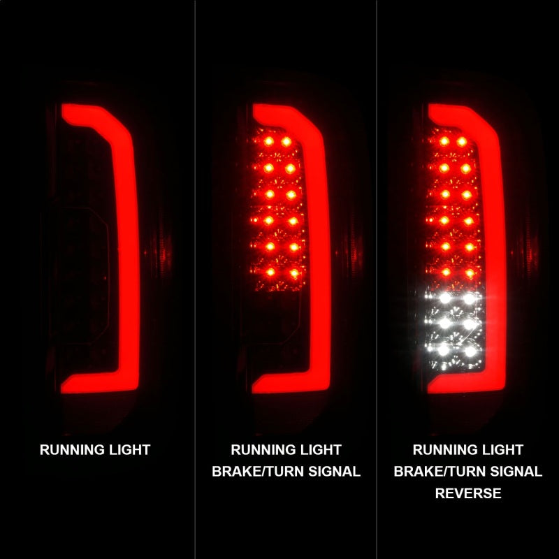 ANZO Full LED Light Bar Tail Lights, Black Housing, Smoke Lens - 2015-2022 GMC Canyon - ANZO part 311435 view 2