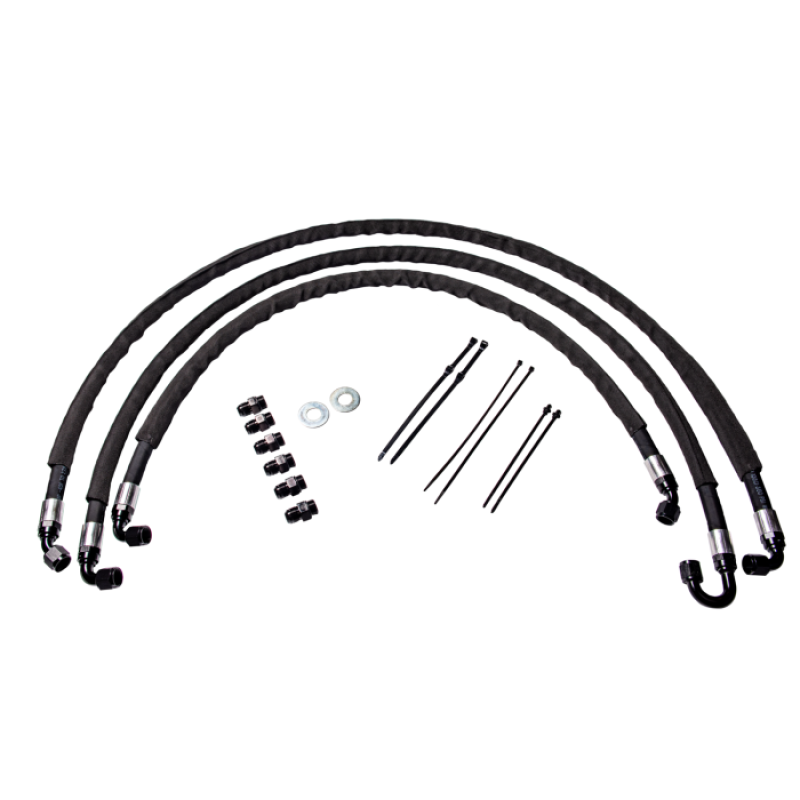 Fleece Performance Heavy Duty Transmission Cooler Lines - 2011-2014 Chevy/GMC 2500HD/3500HD 6.6L Duramax LML - Fleece part FPE-TL-LML-1114 view 2