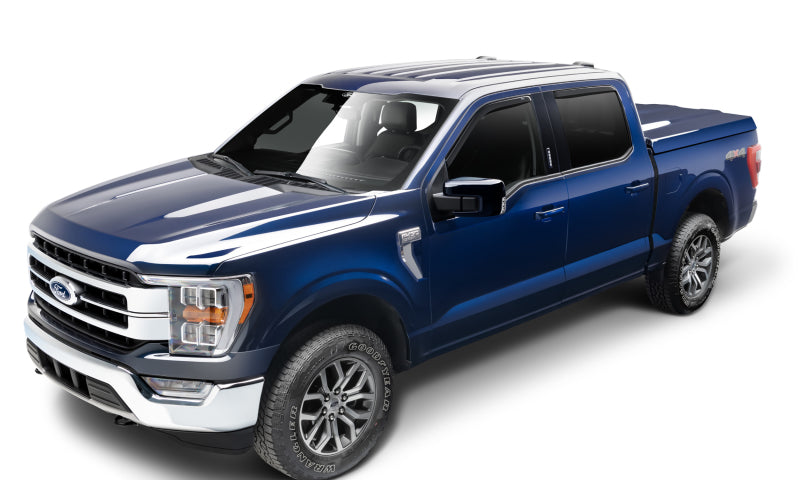 AVS Ventvisor In-Channel Front & Rear Window Deflectors 4pc for 2015-2018 Ford F-150 Supercrew - Smoke - view 5