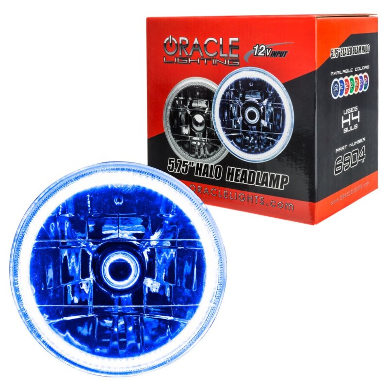 ORACLE Lighting Pre-Installed Lights 5.75 IN. Sealed Beam - Blue Halo - 6904-002