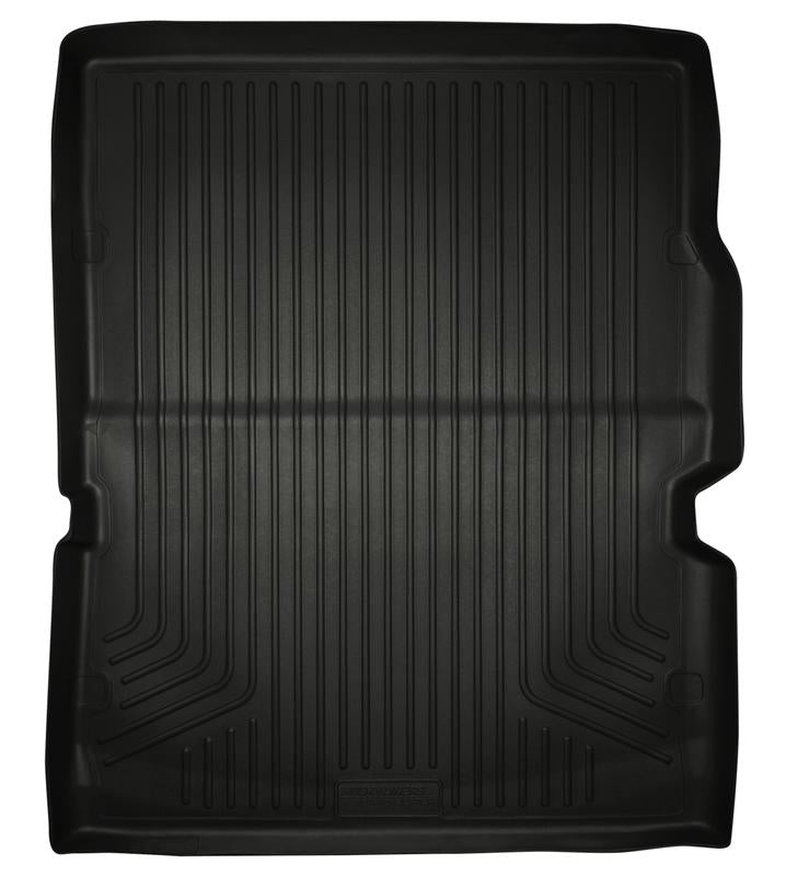 Husky Liners WeatherBeater Cargo & Trunk Liners - Jeep, Dodge, Ram & Chrysler - 11-22 Dodge Durango WeatherBeater (Over Folded 3rd Row) Black Rear Cargo Liner (part 20421)