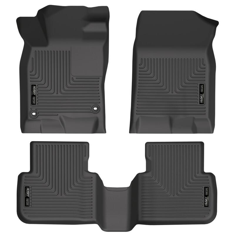 Husky Liners WeatherBeater Floor Liners - Honda & Acura - 2022 Honda Civic WeatherBeater Front & 2nd Seat Floor Liners (Black) (part 95521)