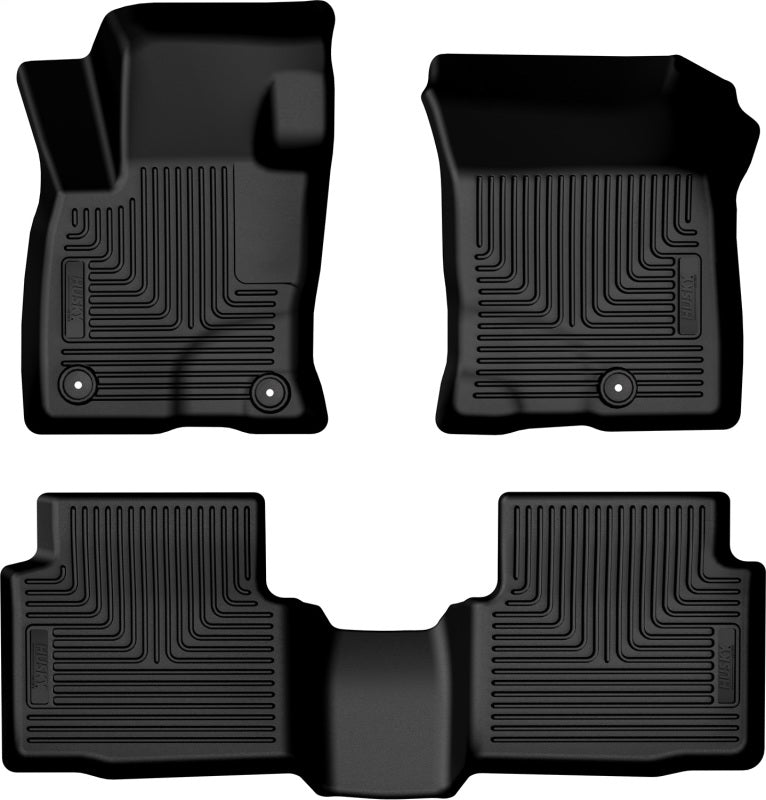 Husky Liners WeatherBeater Floor Liners - Ford & Lincoln - 24-25 Ford Escape Weatherbeater Front & 2nd Seat Floorliner (3pc Set) - Blk (part 95331)