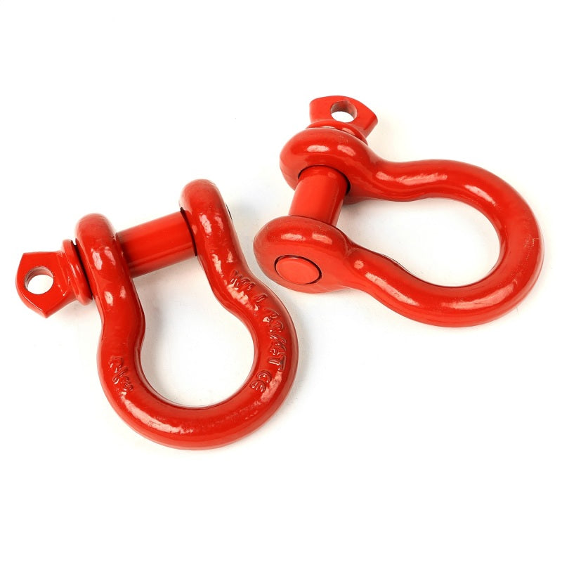 Rugged Ridge Red 3/4in D-Shackles | Universal Fit 3