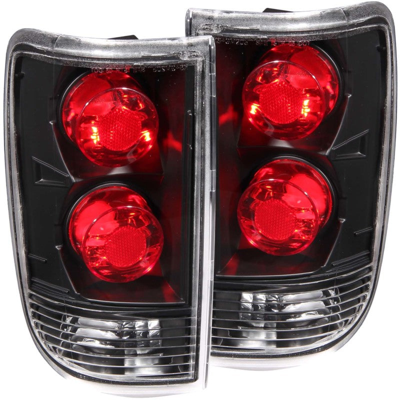 ANZO Euro Tail Lights, Dark Smoke Lens - 1995-2005 Chevy S-10 Blazer, 1995-2005 GMC Jimmy, 1998-2000 GMC Envoy - ANZO part 221173