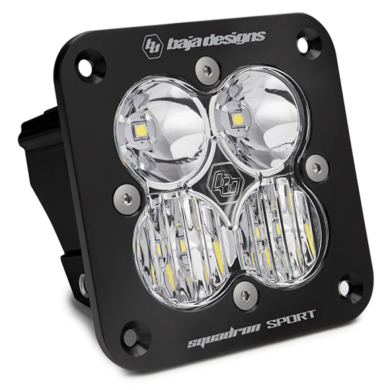 Baja Designs Squadron Sport LED Light Pods - Squadron Sport Driving/Combo Pattern Flush Mount Black LED Light Pod - Clear (part 551003)