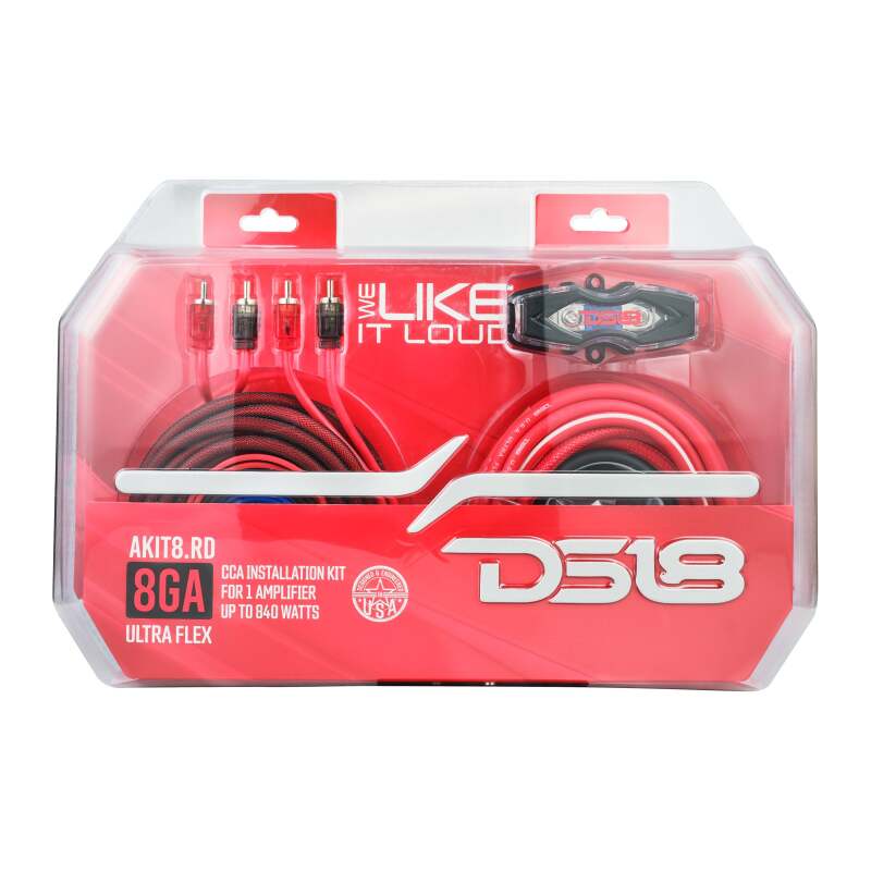 DS18 8-Gauge Amplifier Installation Kit - Advance - Red - AKIT8.RD - view 4