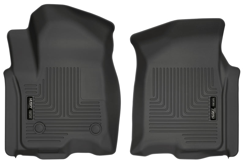 Husky Liners WeatherBeater Floor Liners - 2019 Chevrolet Silverado 1500 Crew Cab Black Front - part 13211