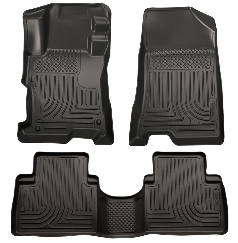 Husky Liners WeatherBeater Floor Liners - Hyundai, Kia & Genesis - 11-12 Hyundai Sonata WeatherBeater Combo Black Floor Liners (part 98851)