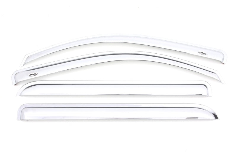 AVS Ventvisor Front & Rear Window Deflectors 4pc for 2015-2018 Chevy Silverado 2500 Crew Cab - Chrome