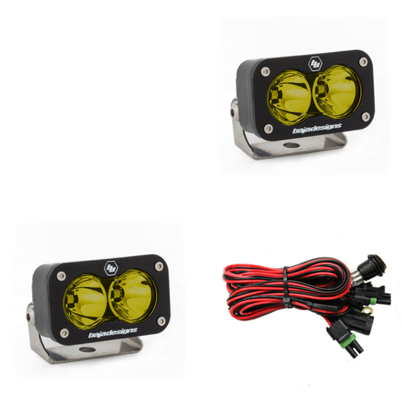 Baja Designs S2 Sport LED Light Pods - S2 Sport Spot Pattern LED Work Light - Amber (part 547811)