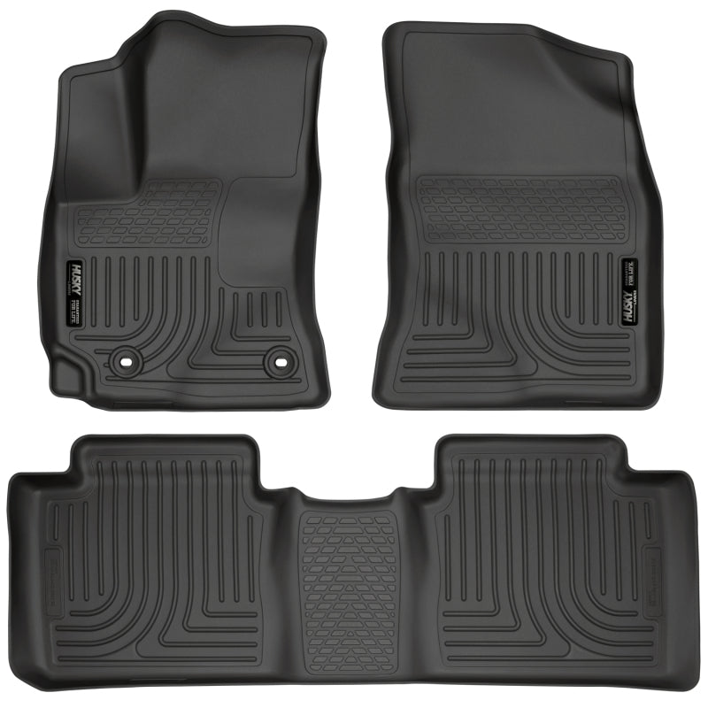 Husky Liners WeatherBeater Floor Liners - Toyota & Lexus - 15 Toyota Corolla Weatherbeater Black Front & 2nd Seat Floor Liners (part 99531)