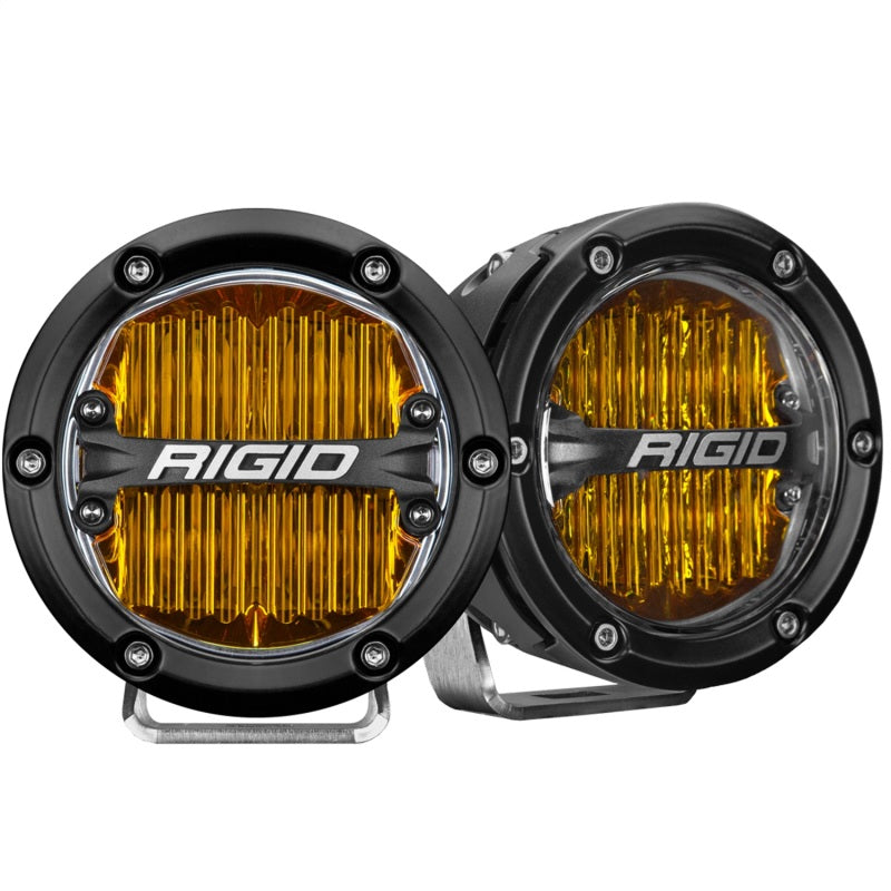 Rigid Industries 4in SAE J583 Fog - Selective Yellow (Pair) (part 36121)