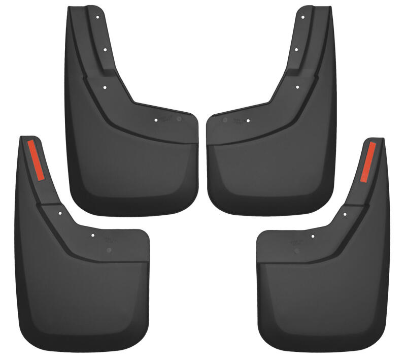 Husky Liners Custom-Molded Mud Guards - 14-17 Chevy Silverado 1500 / 15-16 Silverado 2500 HD Front and Rear Mud Guards - Black