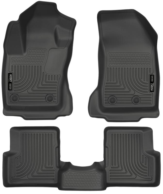 Husky Liners WeatherBeater Floor Liners - Jeep, Dodge, Ram & Chrysler - 2015 Jeep Renegade Weatherbeater Black Front and Second Row Floor Liners (part 99081)