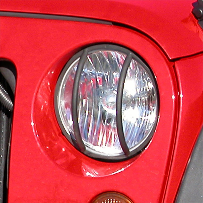 Rugged Ridge Black Headlight Euro Guards for 2007-2018 Jeep Wrangler JK