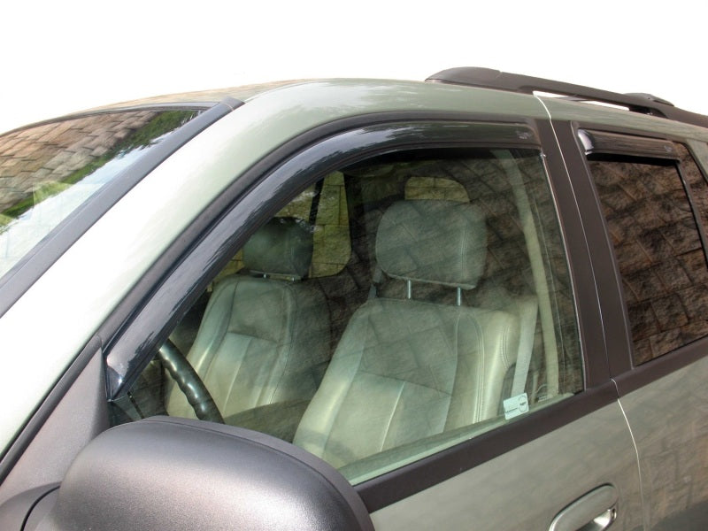 AVS Ventvisor In-Channel Front & Rear Window Deflectors 4pc for 2002-2009 Chevy Trailblazer - Smoke - view 3