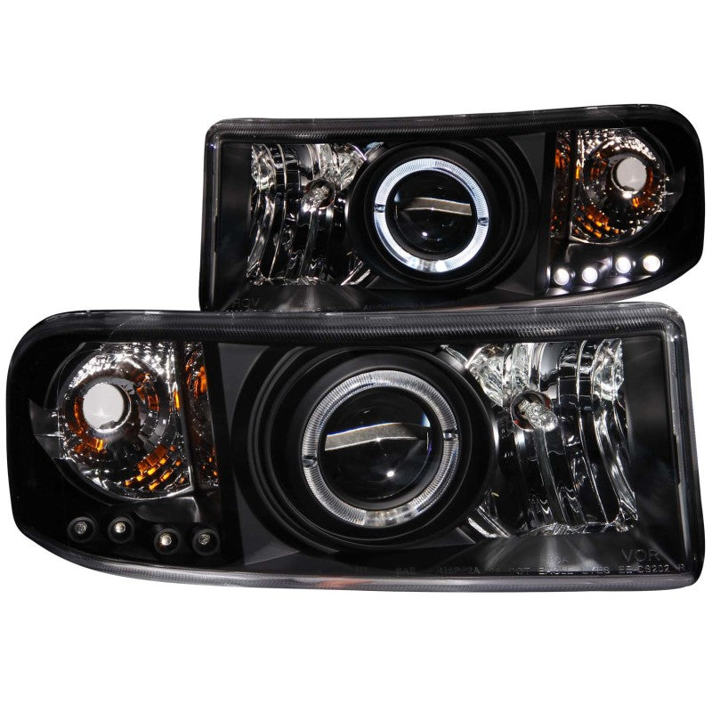 ANZO Projector Halo Headlights, Black - 1994-2001 Ram 1500, 1994-2002 Ram 2500/3500 - ANZO part 111196