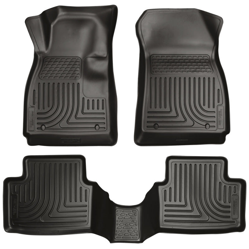 Husky Liners WeatherBeater Floor Liners - Chevy, GMC, Buick & Cadillac - 12-14 Chevrolet Sonic Weatherbeater Black Front & 2nd Seat Floor Liners (part 98291)