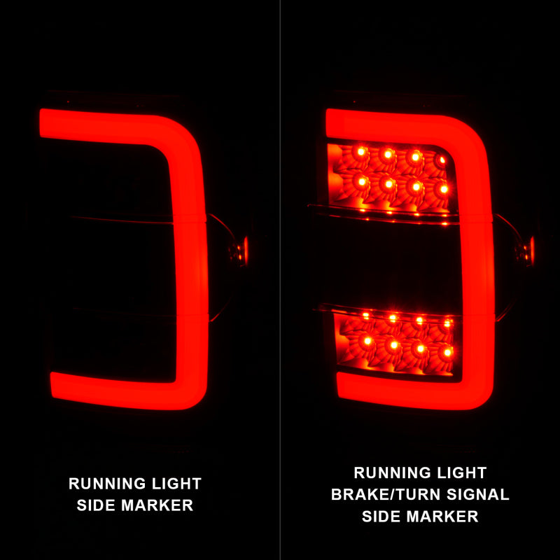ANZO LED C-Bar Tail Lights, Black Housing, Clear Lens - 2001-2011 Ford Ranger (Not for 05-07 STX models) - ANZO part 311390 view 2