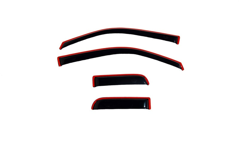 AVS Ventvisor In-Channel Front & Rear Window Deflectors 4pc for 2004-2014 Ford F-150 Supercab - Smoke
