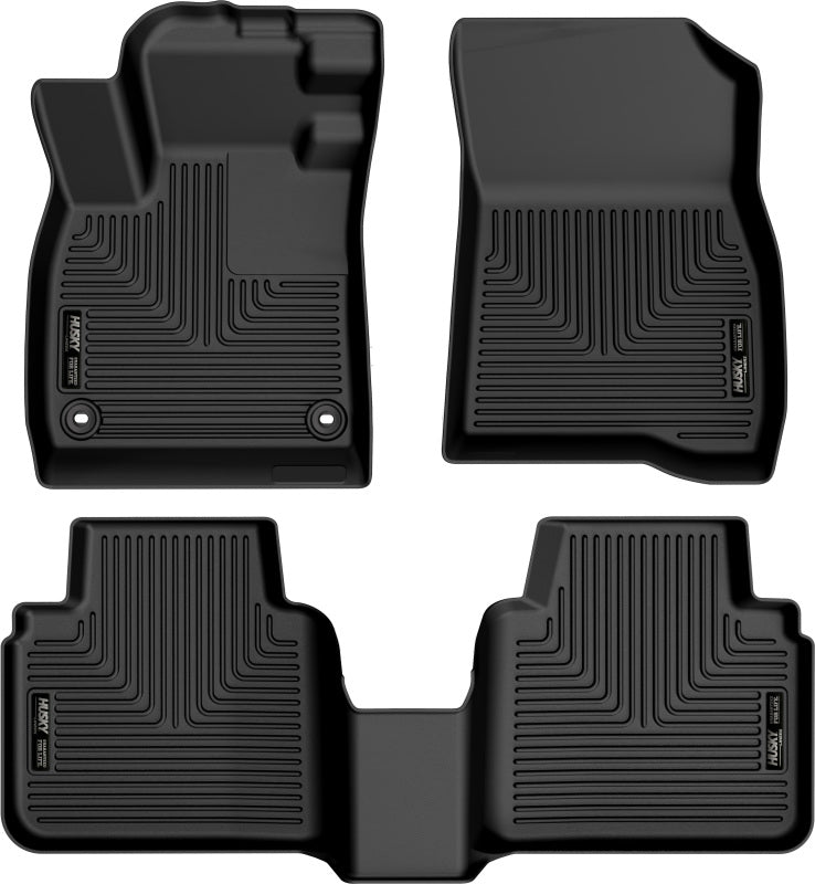 Husky Liners WeatherBeater Floor Liners - Honda & Acura - 2023 Honda Accord Weatherbeater Black Front & 2nd Seat Floor Liners (part 99421)