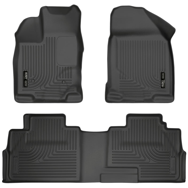 Husky Liners WeatherBeater Floor Liners - Ford & Lincoln - 07-13 Ford Edge / 07-13 Lincoln MKX Weatherbeater Black Front & 2nd Seat Floor Liners (part 99761)