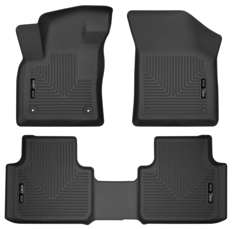 Husky Liners WeatherBeater Floor Liners - Volkswagen & Audi - 18-19 Volkswagen Atlas Weatherbeater Black Front & 2nd Seat Floor Liners (part 95661)