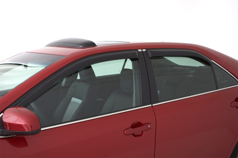 AVS Ventvisor Outside Mount Window Deflectors 4pc for 2009-2018 Ford Fiesta (Sedan & Hatch) - Smoke - view 2