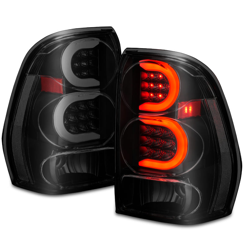 ANZO LED C-Bar Tail Lights, Black Housing, Smoke Lens - 2002-2009 Chevy Trailblazer - ANZO part 311372 view 2
