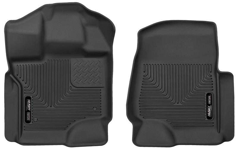 Husky Liners X-act Contour Floor Liners - Ford F-150 - 15-23 Ford F-150 S.Crew/S.Cab X-Act Contour Black Front Seat Floor Liners (part 53341)