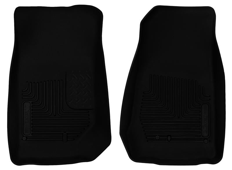 Husky Liners X-act Contour Floor Liners - Jeep Wrangler & Gladiator - 2007-2014 Jeep Wrangler (2Dr/4Dr Unlimited) X-Act Contour Black Front Floor Liners (part 53571)