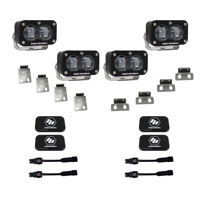 Baja Designs SAE & DOT Road-Legal LED Light Kits - Ford F-150 & Raptor - 21-22 Ford F-150 Raptor S2 SAE Dual Fog Pocket Light Kit - Clear (part 448166)