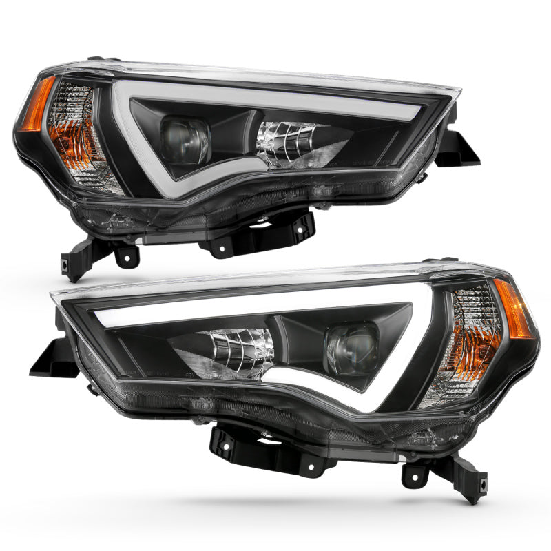 ANZO Projector Plank Style Headlights, Black - 2014-2021 Toyota 4Runner (Halogen models only) - ANZO part 111416 view 2