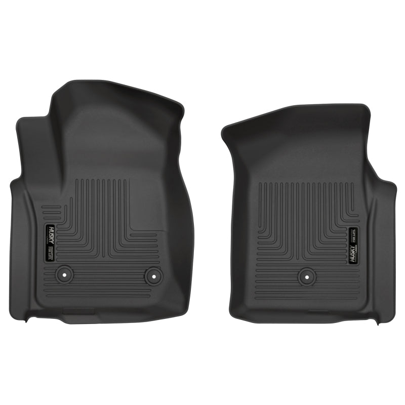 Husky Liners WeatherBeater Floor Liners - 2019-2020 Chevy Silverado Black Front - part 13201