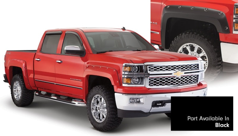 Bushwacker Pocket Style Flares 4pc 69.3in Bed for 2016-2018 Chevy Silverado 1500 Fleetside - Black