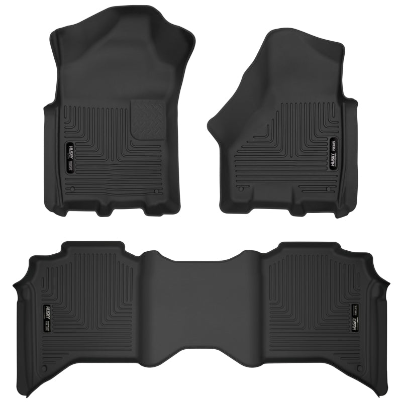 Husky Liners X-act Contour Floor Liners - 19-20 Dodge Ram 2500/3500 Crew Cab X-Act Contour Front and Second Row Seat Floor Liners