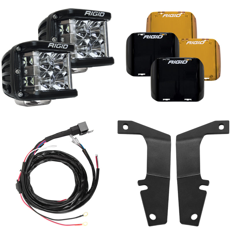 Rigid Industries 2010-2020 Toyota 4Runner A-Pillar Light Kit w/ D-SS PRO Flood (part 46703)
