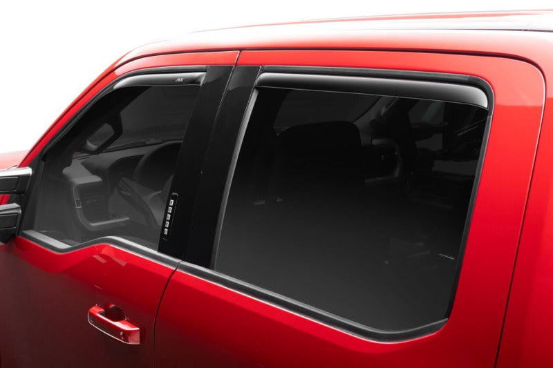 AVS Ventvisor Front & Rear Window Deflectors 4pc for 2017-2018 Ford F-250 Super Duty Supercrew - Smoke - view 3