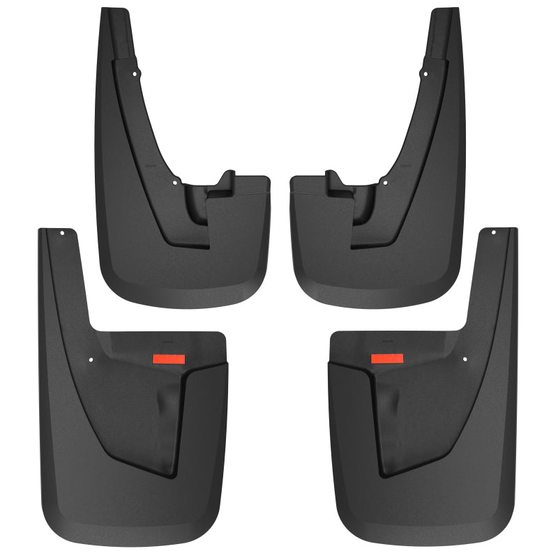 Husky Liners Custom-Molded Mud Guards - 19-22 RAM 2500/3500 w/o OEM Fender Flares Custom Front & Rear Mud Guard Set - Black