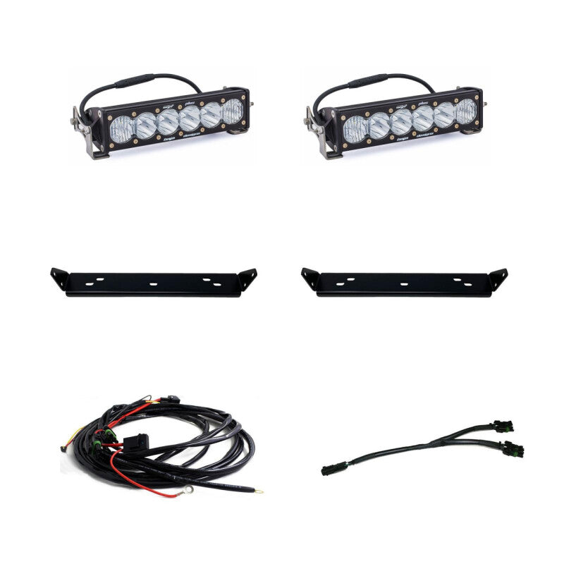 Baja Designs LED Light Kits - 2021+ Ford Raptor OnX6 Behind Grill Kit -10in. Clear D/C - part 448063