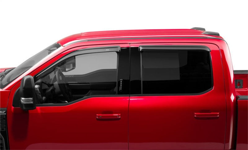 AVS Ventvisor Outside Mount Window Deflectors 4pc for 2015-2018 Ford F-150 Supercrew - Smoke - view 4