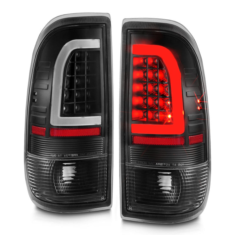 ANZO LED C-Bar Tail Lights, Black Housing, Clear Lens - 1997-2003 Ford F-150, 1997-2007 Ford F-250, 1999-2007 Ford F-350 - ANZO part 311377 view 2