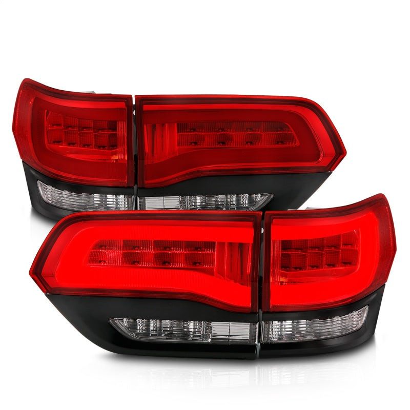 ANZO LED Tail Lights, Red/Clear Lens, Black Trim - 2014-2022 Jeep Grand Cherokee - ANZO part 311268 view 8