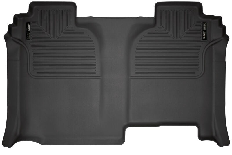 Husky Liners X-act Contour Floor Liners - 19-23 GMC Sierra 1500 CC / 20-23 Sierra 2500/3500 HD CC w/o Store Box 2nd Seat Lner BLK