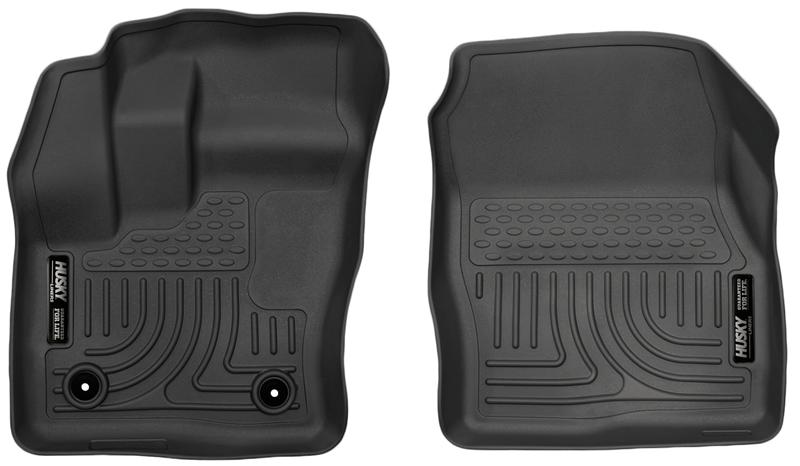 Husky Liners WeatherBeater Floor Liners - Ford Transit & E-Series Vans - 2014-2015 Ford Transit Connect WeatherBeater Front Black Floor Liners (part 18321)