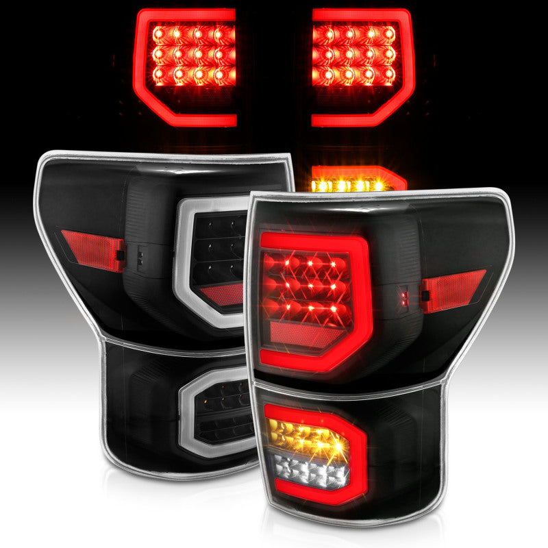 ANZO LED Plank Style Tail Lights, Black Housing, Clear Lens - 2007-2013 Toyota Tundra - ANZO part 311336 view 5