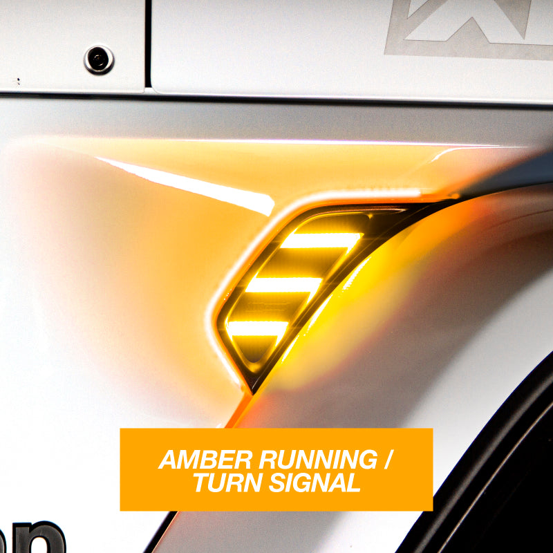 XKGLOW Amber Jeep Air Vent Light w/ Turn Signal & Running Light - XK-VENT-A-KIT - view 2