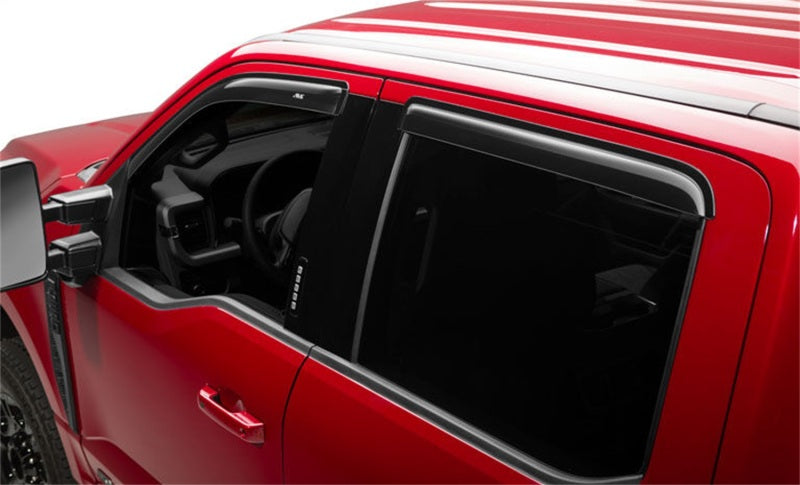 AVS Ventvisor Outside Mount Window Deflectors 4pc for 2015-2018 Ford F-150 Supercrew - Smoke - view 3