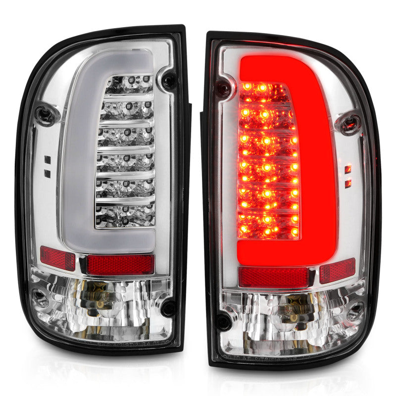 ANZO LED Tail Lights, Chrome Housing, Clear Lens - 1995-2000 Toyota Tacoma - ANZO part 311355 view 6